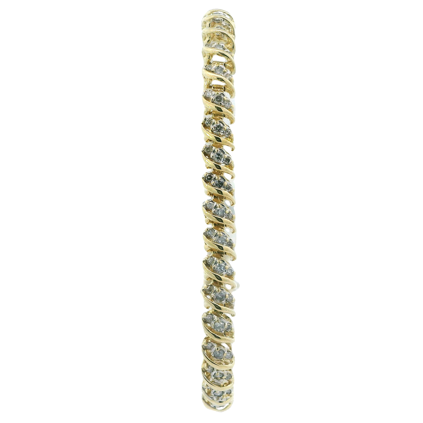 10K Yellow Gold Diamond Tennis Bracelet - 2.00ct