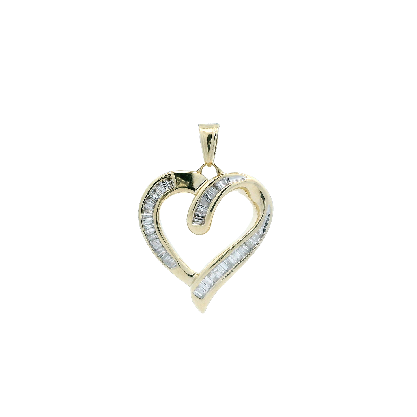 10K Yellow Gold Heart Pendant