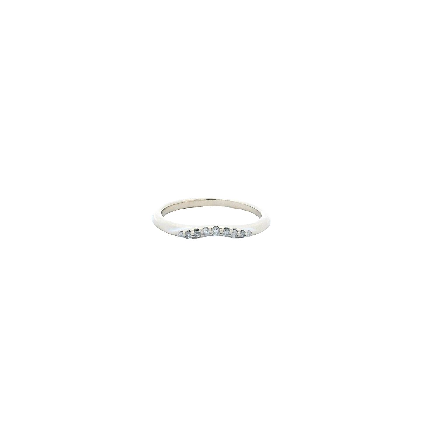 14K White Gold Diamond Womens Ring - 0.05ct