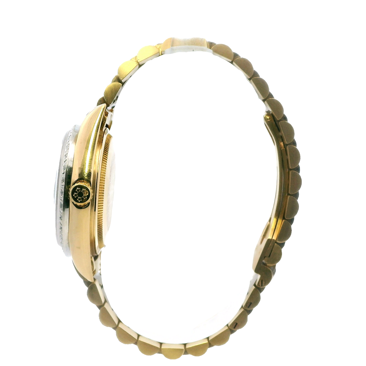 18K Yellow & White Gold Geneva "Rolex" Style Mens Wristwatch With Diamonds - 2.29ct