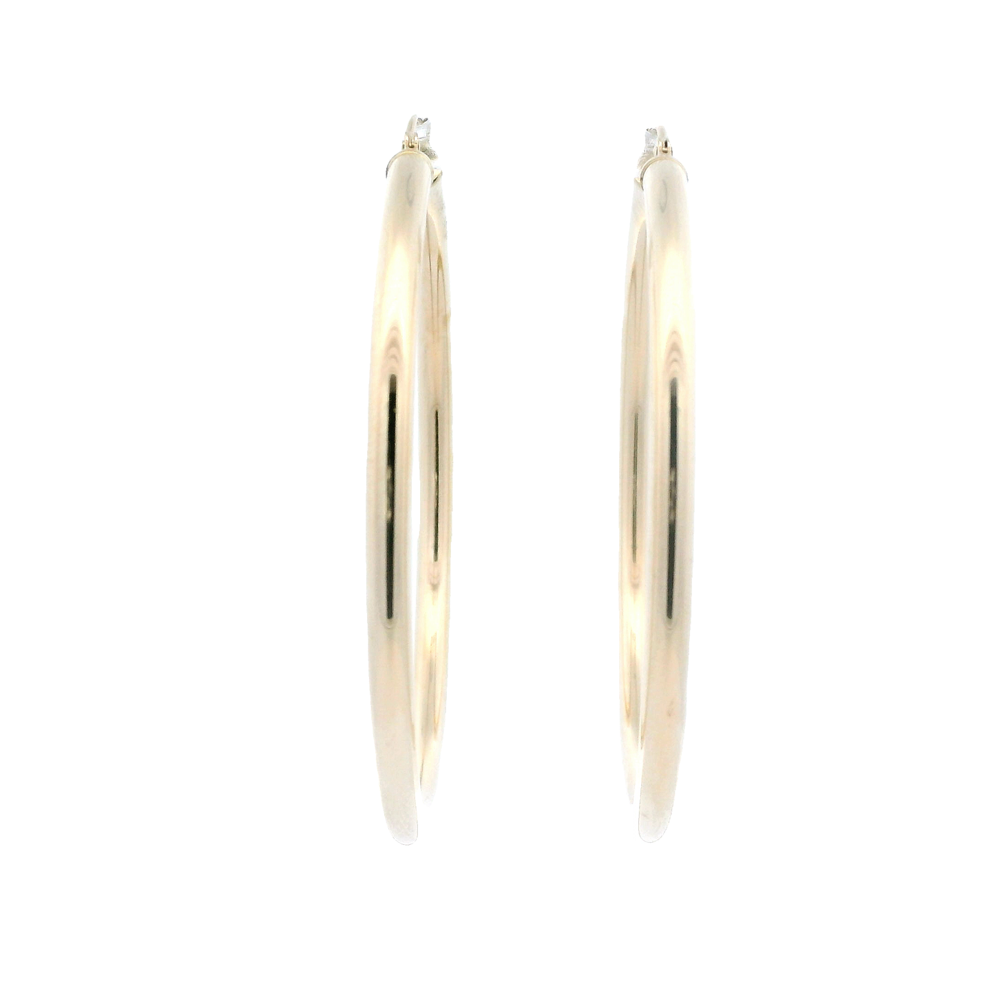 14K Yellow Gold Tube Earrings