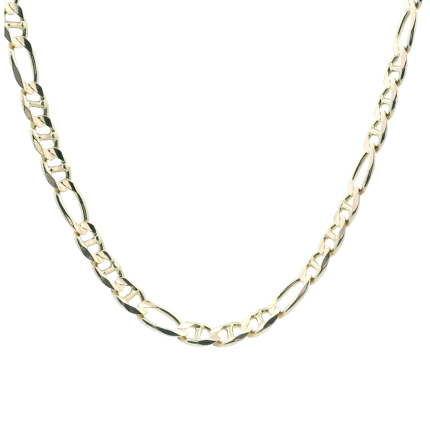 14K Yellow Gold 22.5" Figaro Mariner Chain
