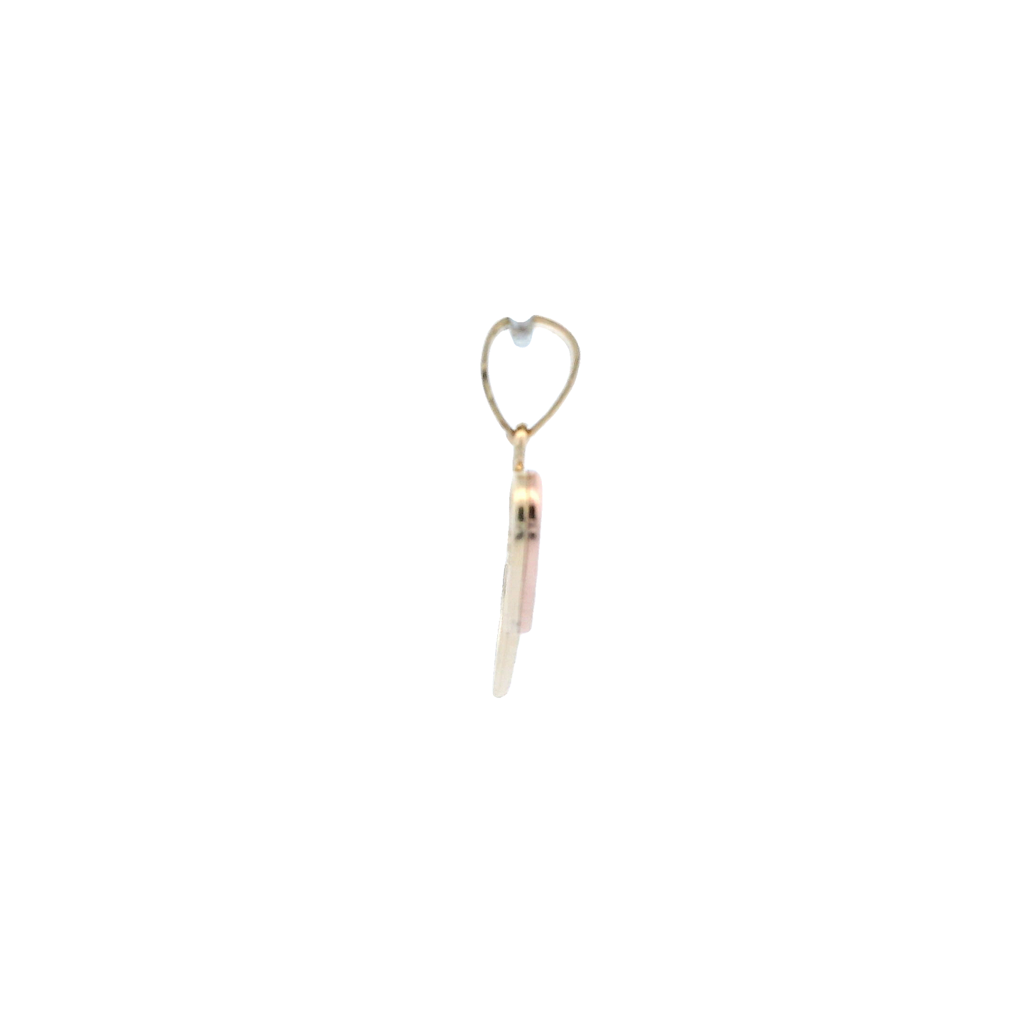 14K Yellow & Rose Gold Double Heart "15" Anos Pendant