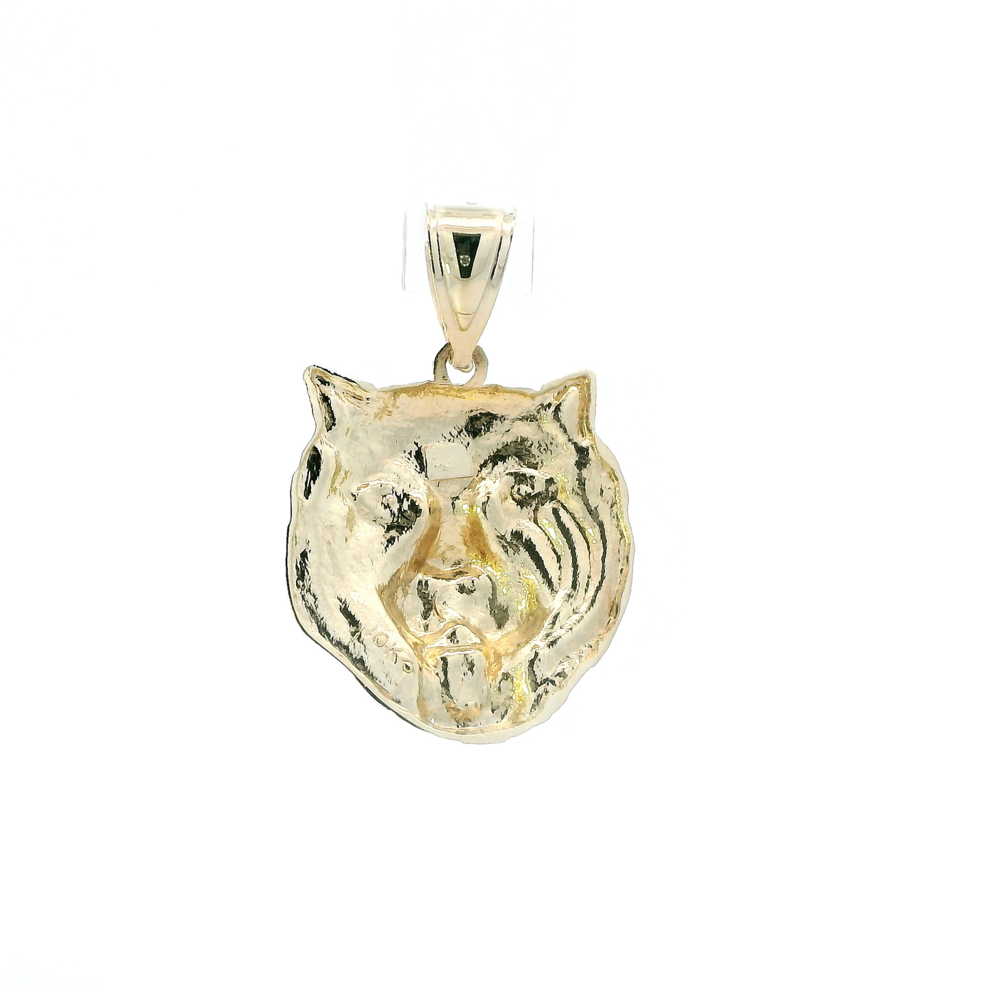 10K Yellow Gold Tiger Face Pendant