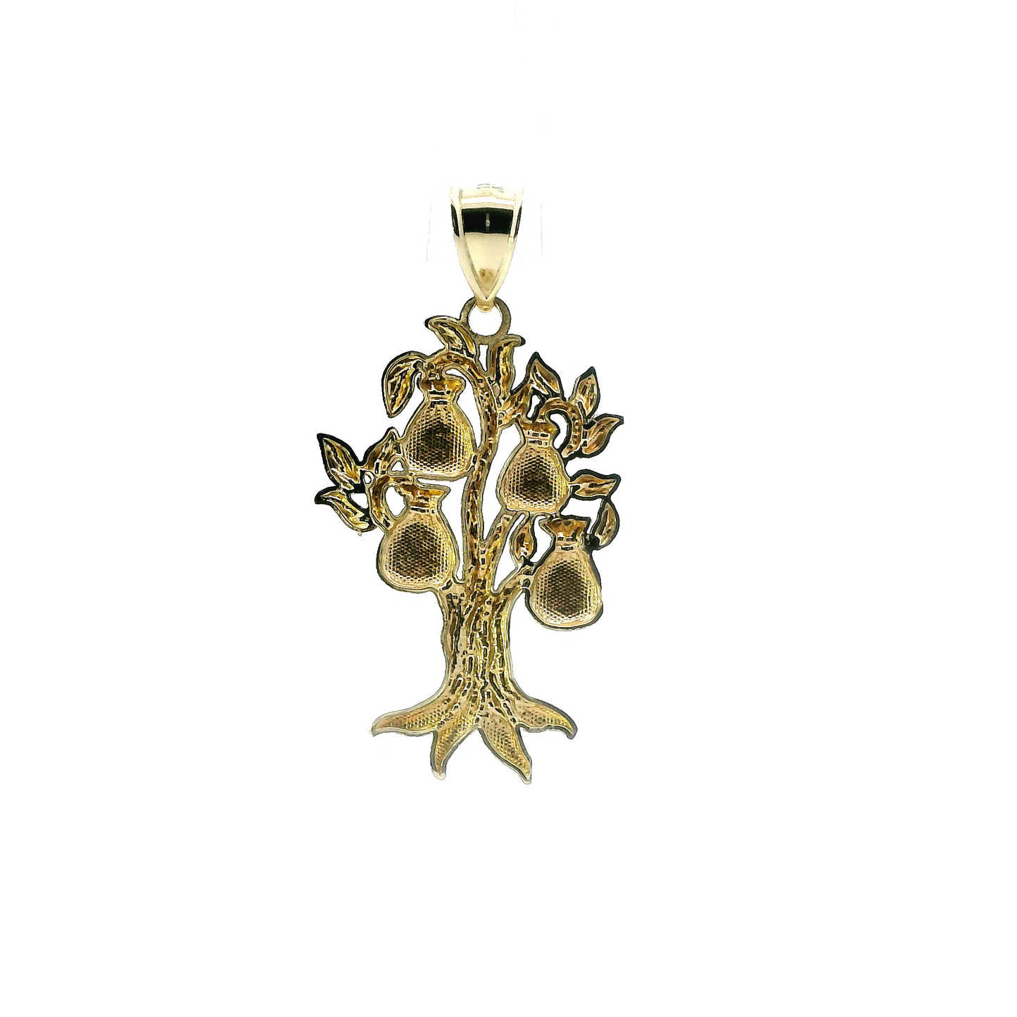 10K Yellow Gold Money Tree Pendant