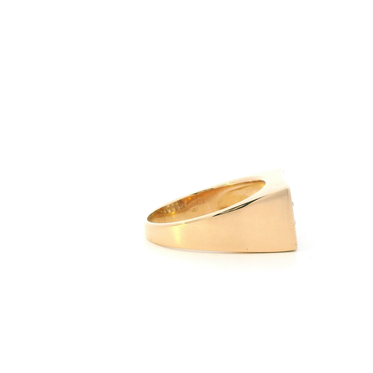 18K Yellow Gold Diamond Mens Ring - 3.00ct