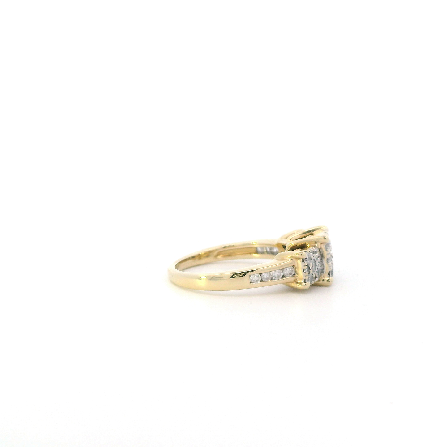 14K Yellow Gold Diamond Womens Ring - 0.54ct