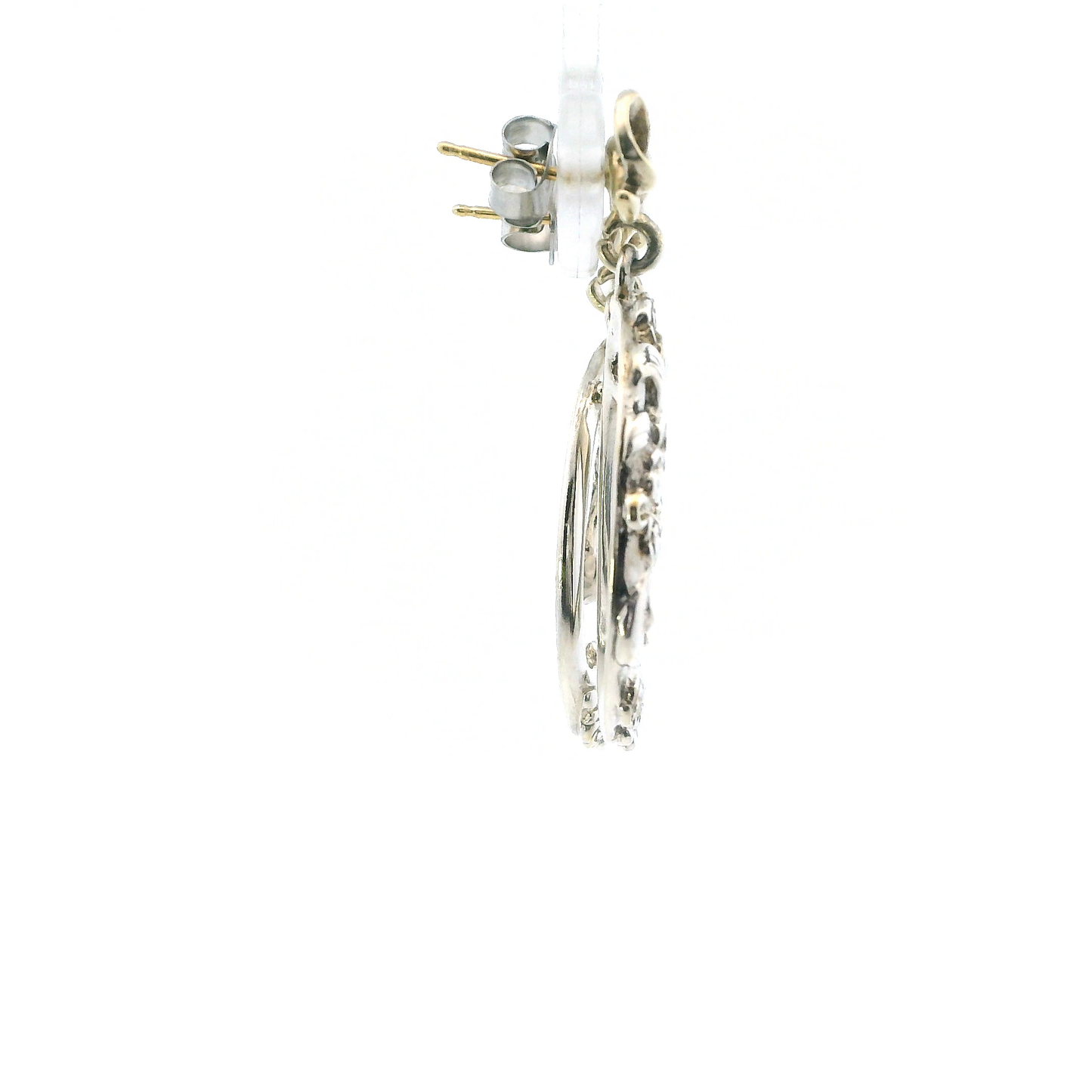 Gorham Sterling Silver Oval Unicorn Dangle Earrings
