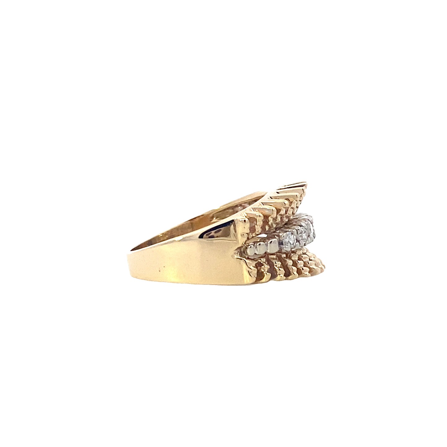 14K Yellow Gold Diamond Ring - 0.21ct
