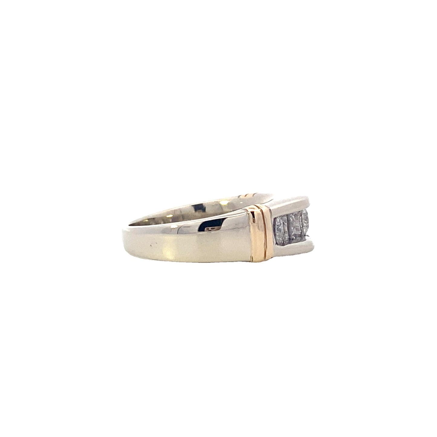 14K Yellow & White Gold Men's Diamond Ring - 1.02ct