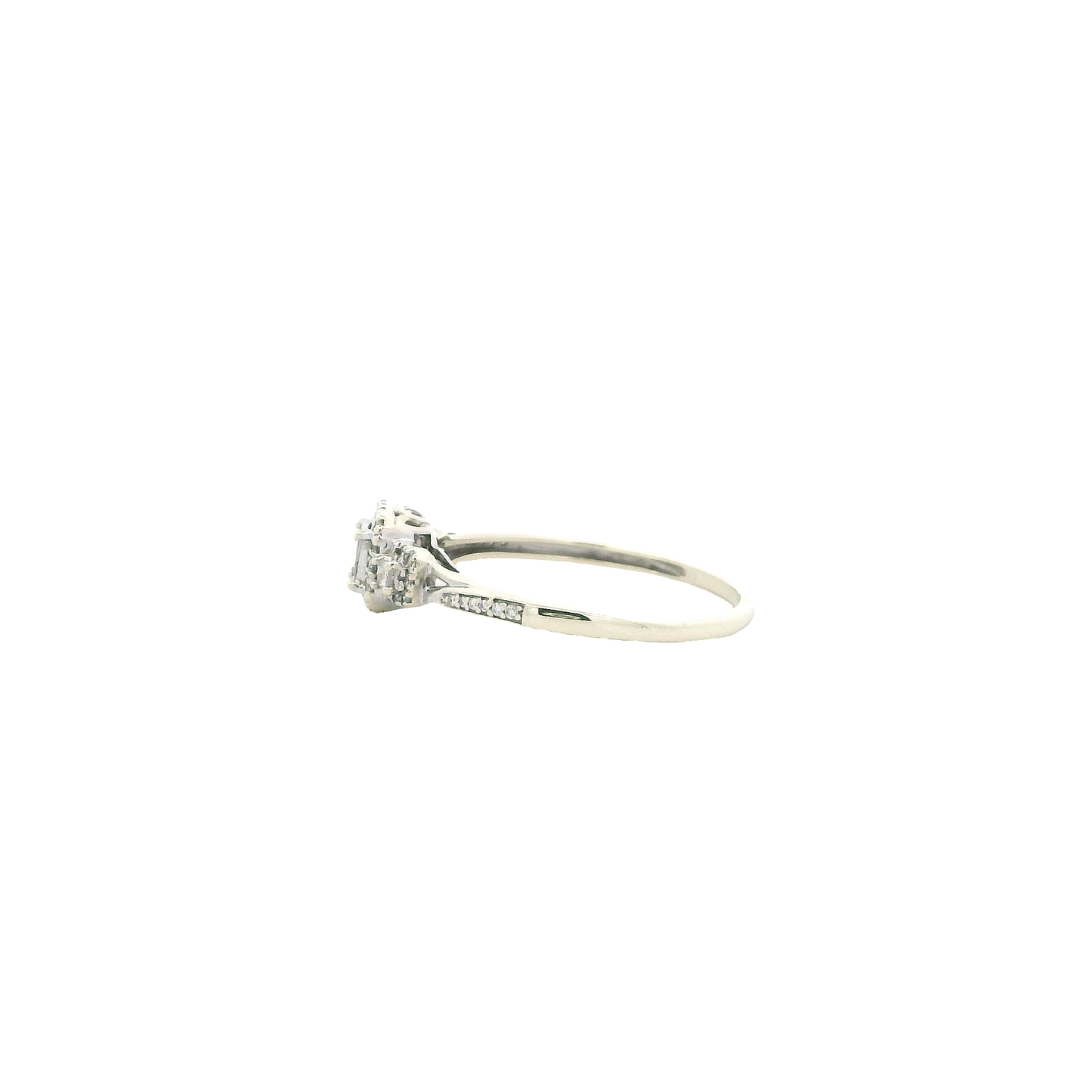 10K White Gold Diamond Women's Ring - 0.26ct