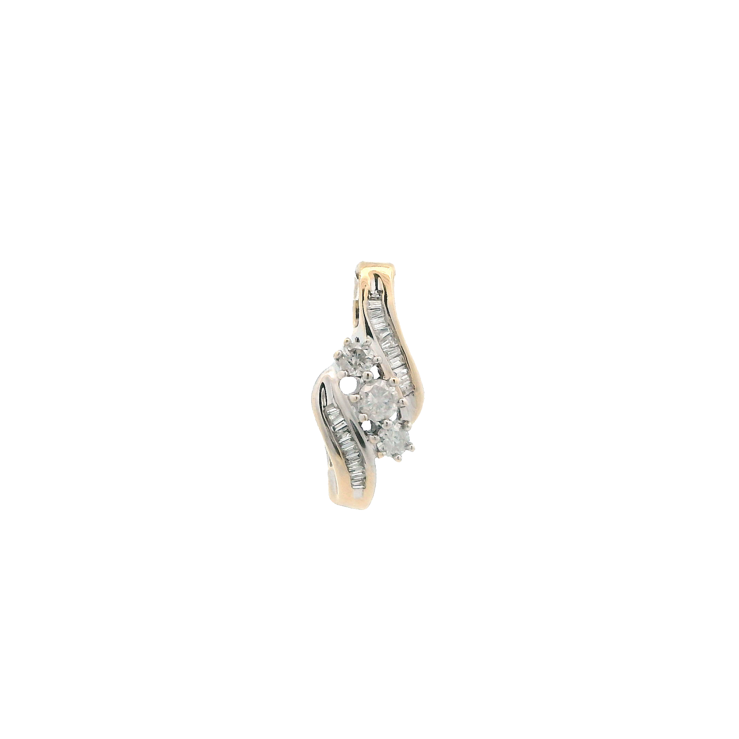 10K Yellow Gold Diamond Pendant - 0.35ct