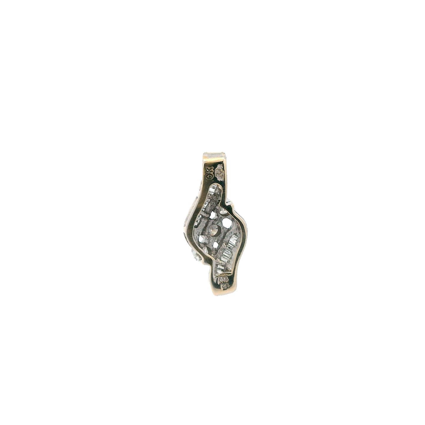 10K Yellow Gold Diamond Pendant - 0.35ct
