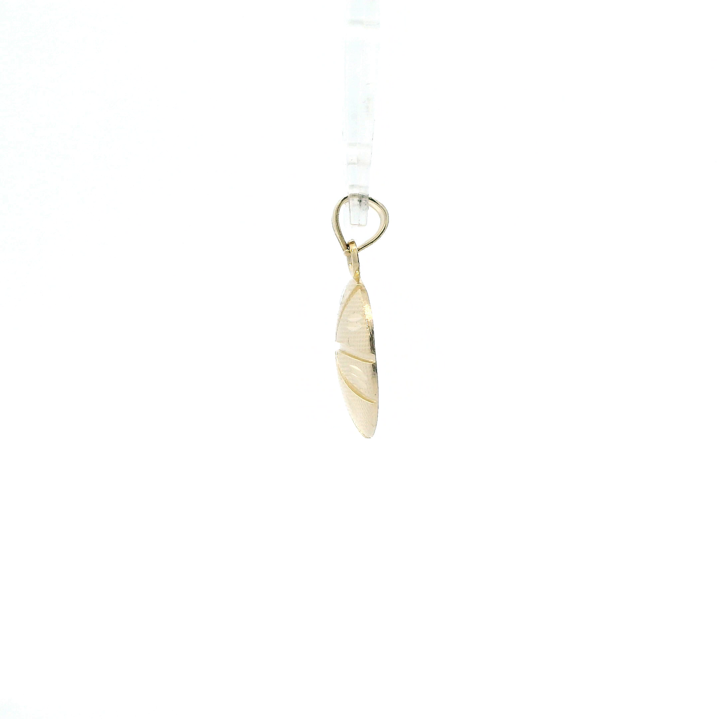 14K Yellow Gold Round Basketball Pendant