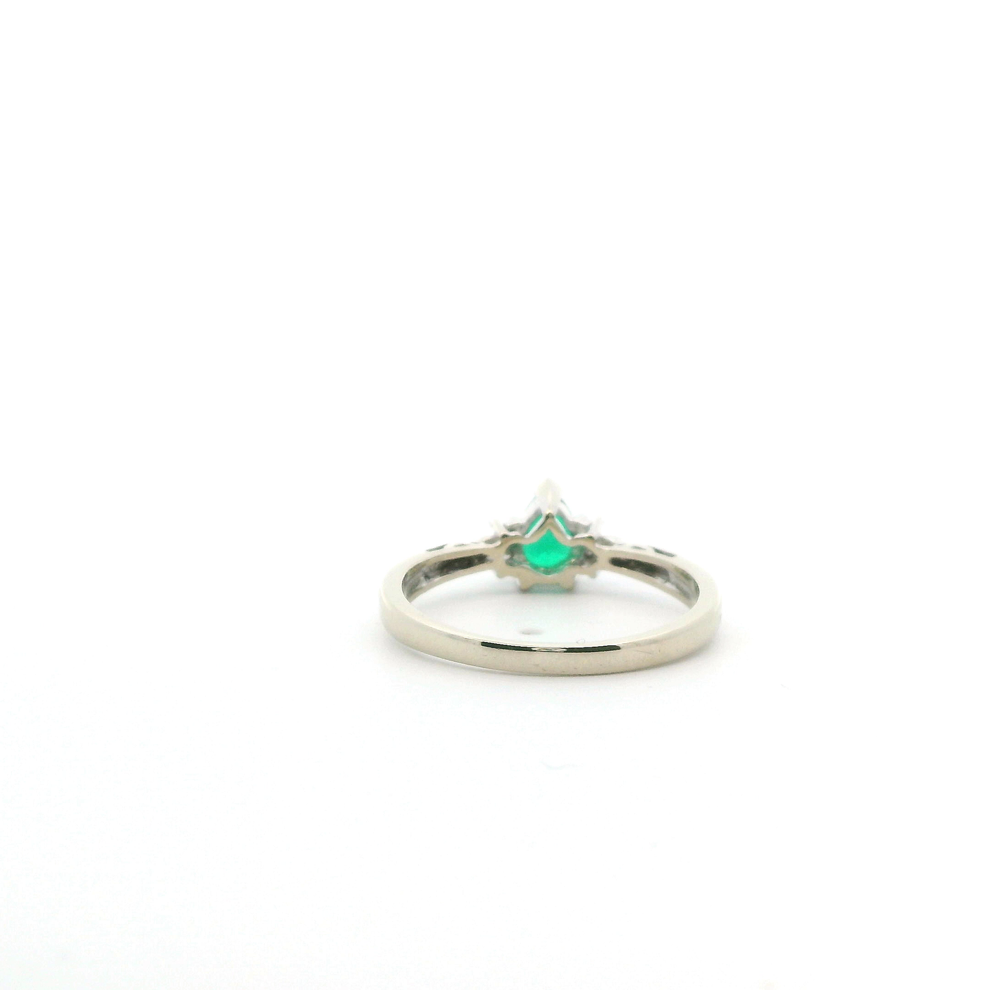 14K Yellow Gold Pear Emerald Ring