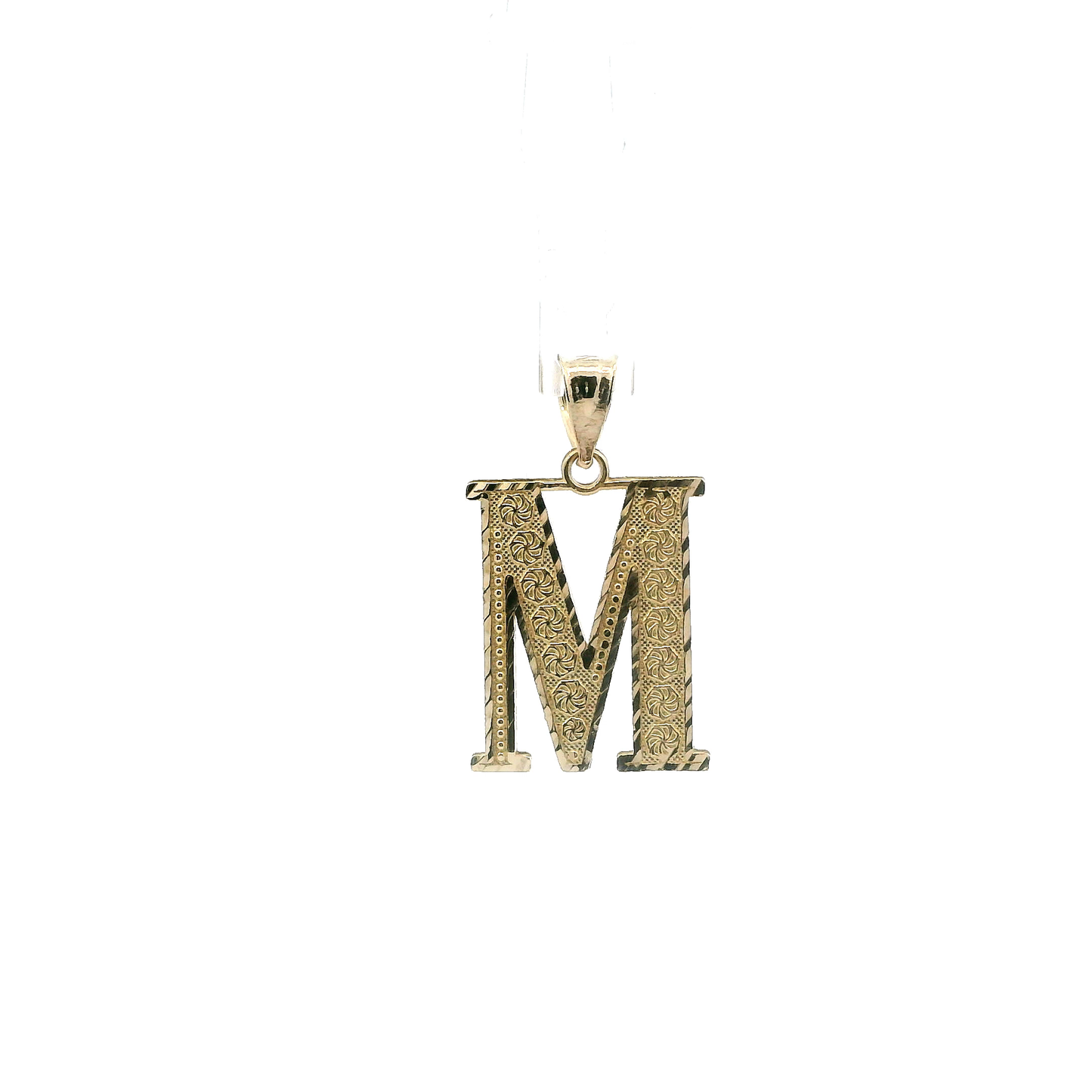 10K Yellow Gold Letter "M" Pendant