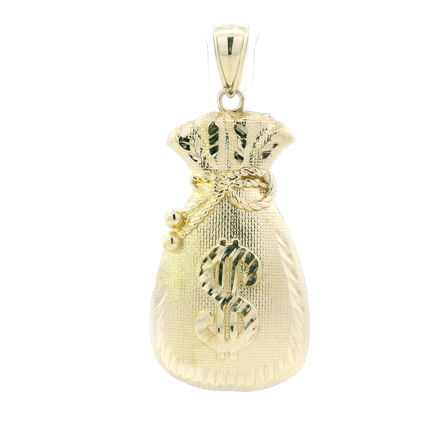 10K Yellow Gold Money Bag Pendant