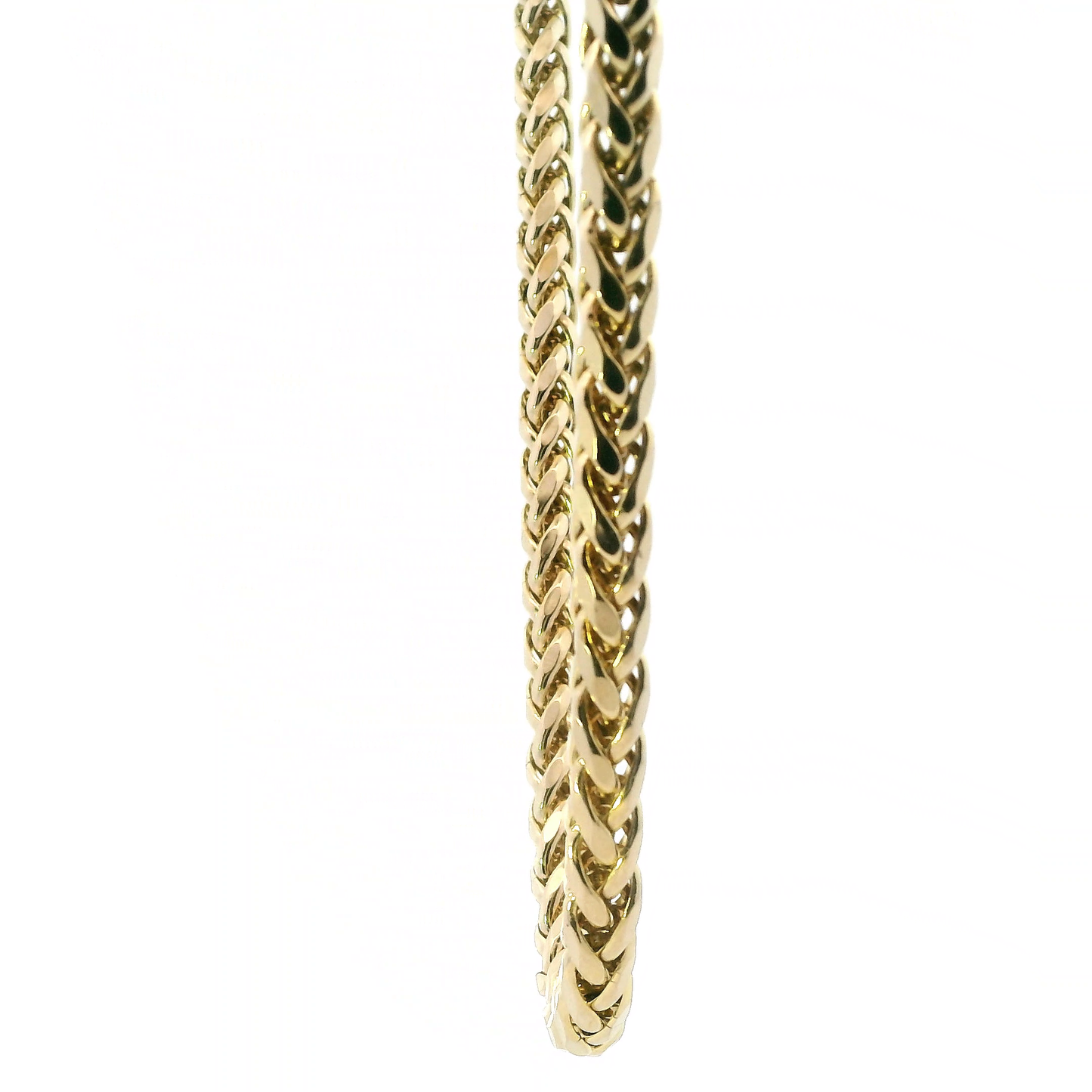 10K Yellow Gold 26" Hollow Palm Wheat Chain
