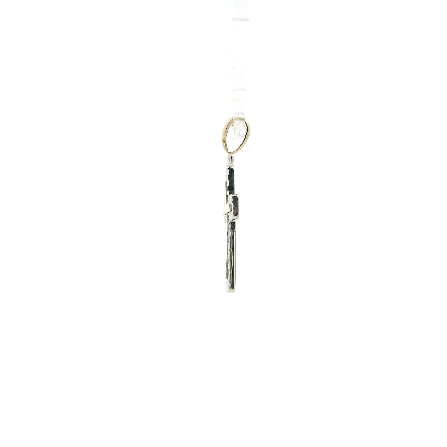 14K Yellow & White Gold Cross Pendant