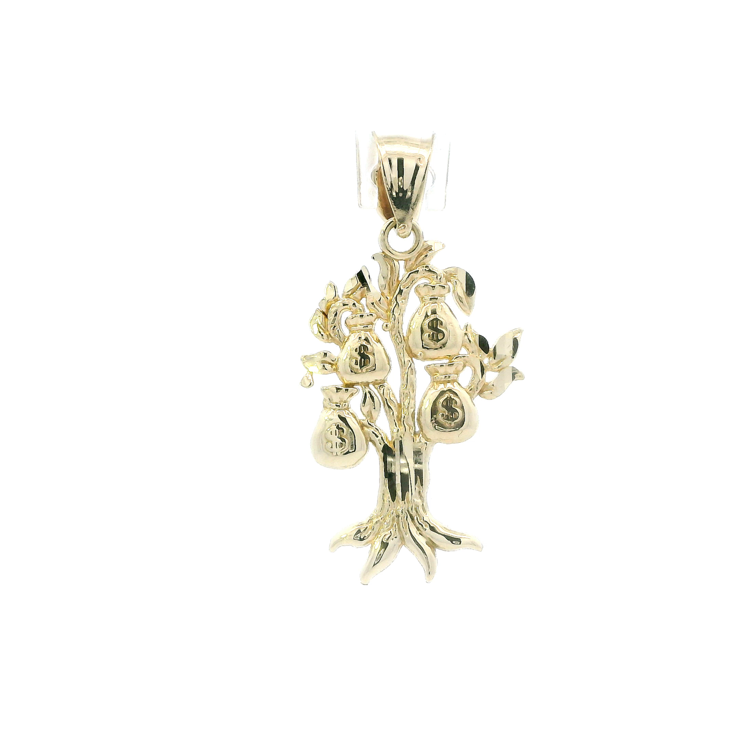 10K Yellow Gold Money Tree Pendant