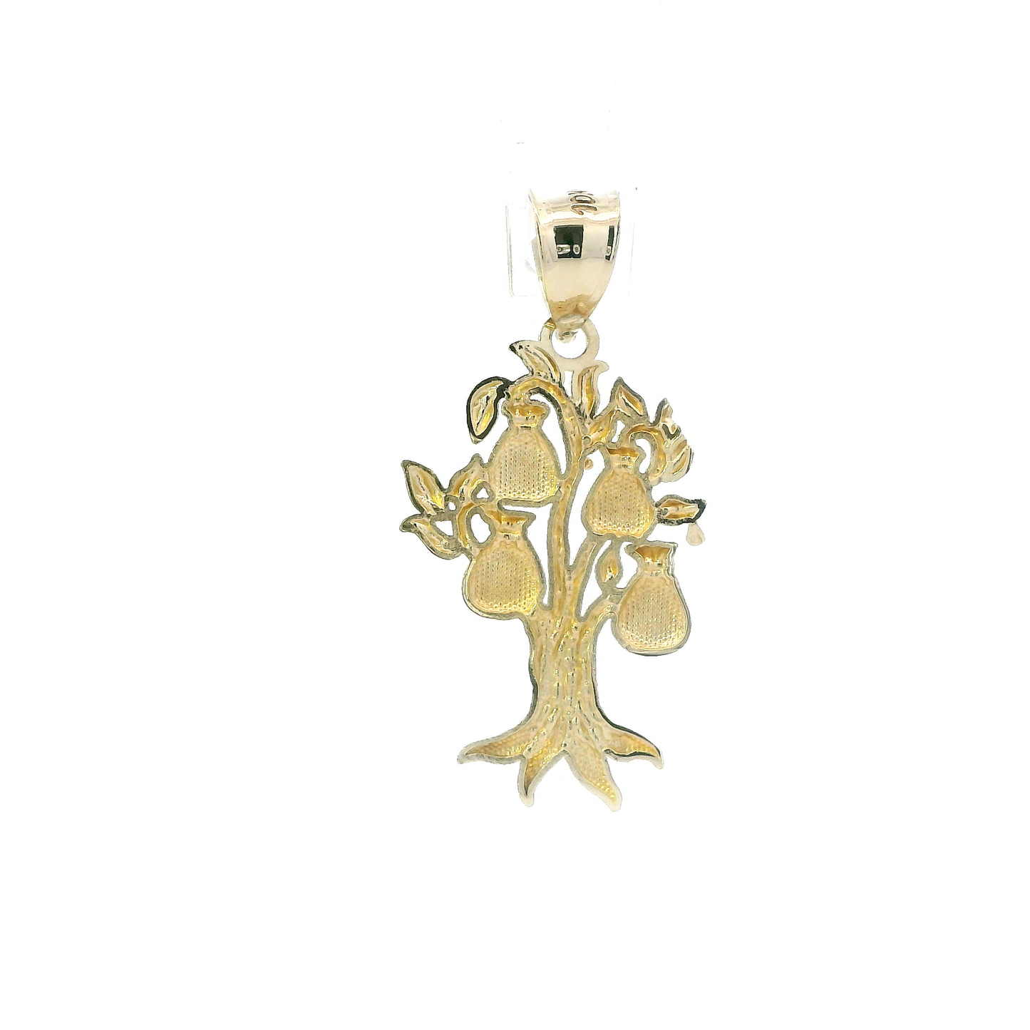 10K Yellow Gold Money Tree Pendant