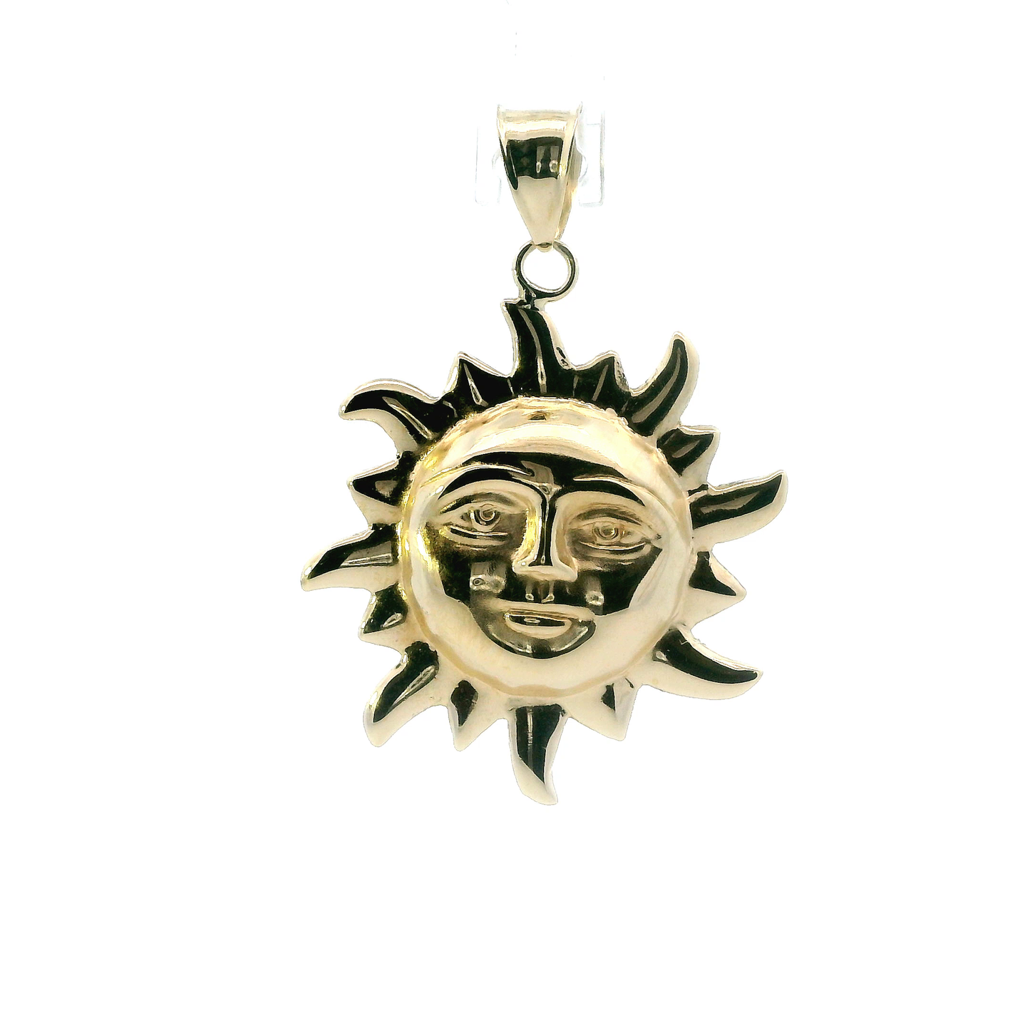 14K Yellow Gold Sun Pendant