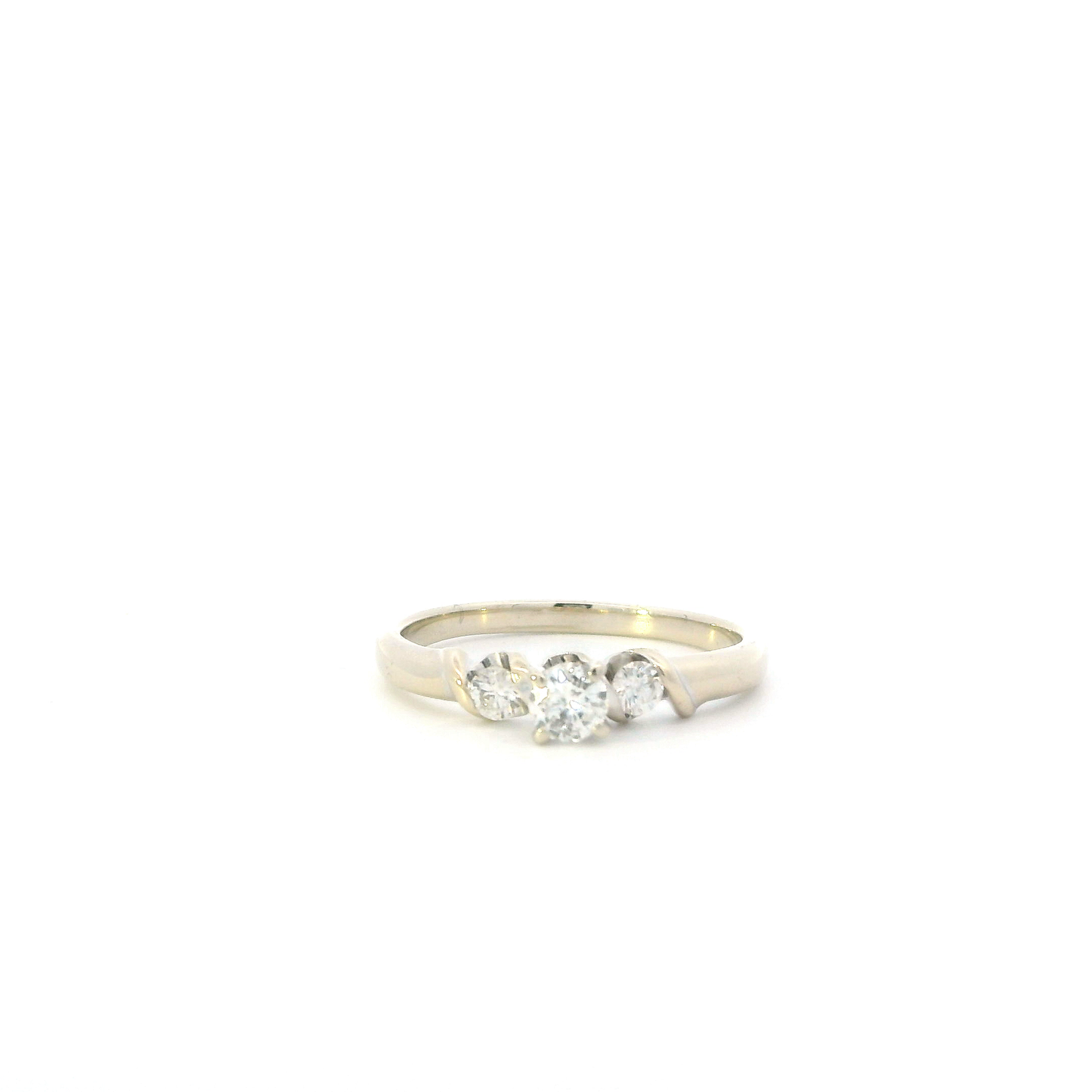 14K White Gold Diamond Mens Ring - 0.47ct