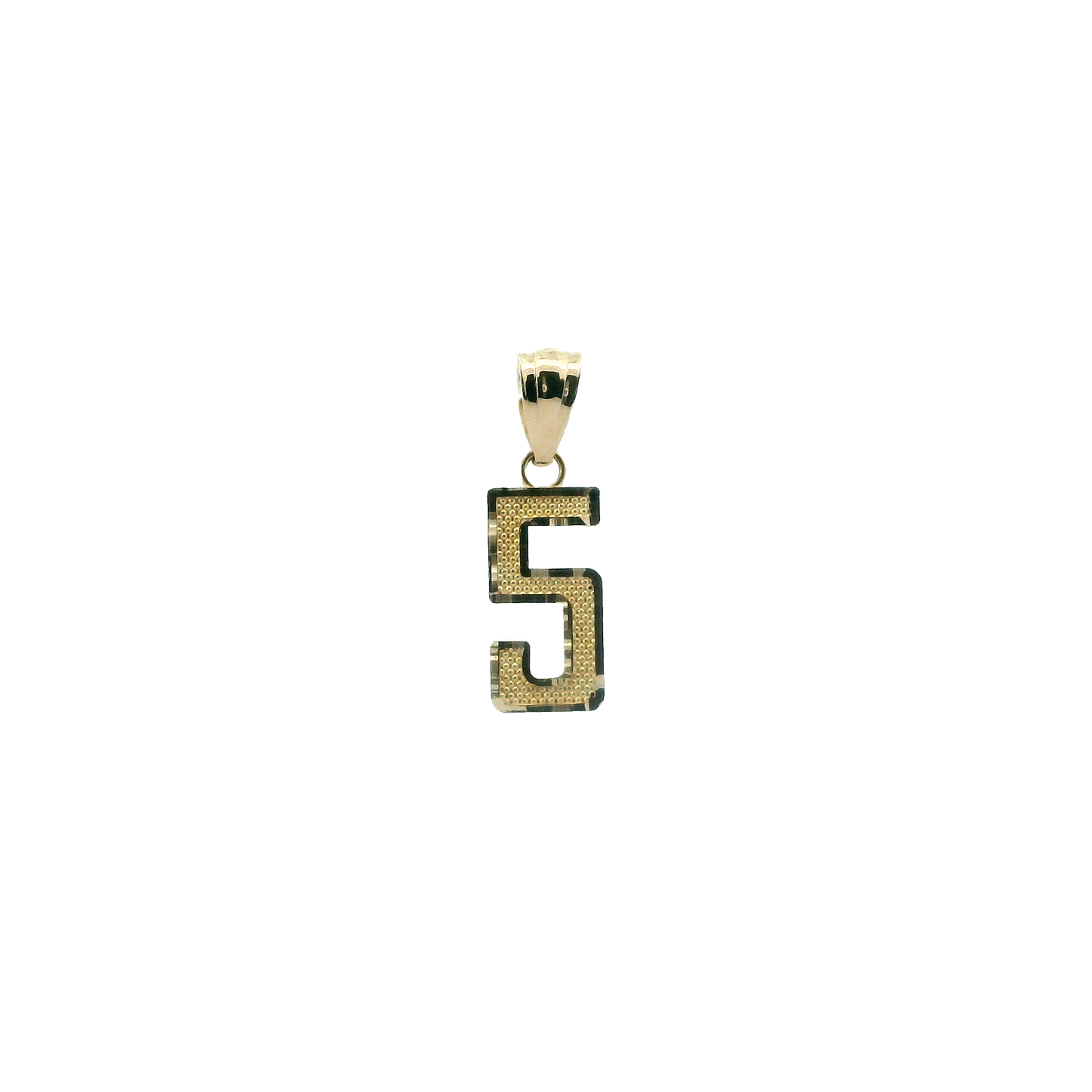 10K Yellow Gold DC Number "5" Pendant