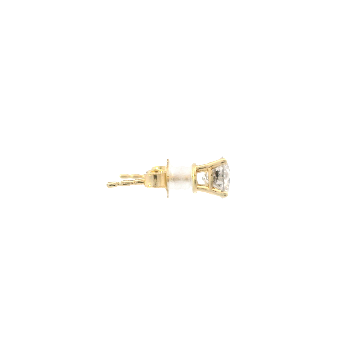 10K Yellow Gold Diamond Solitaire Earrings - 0.80ct