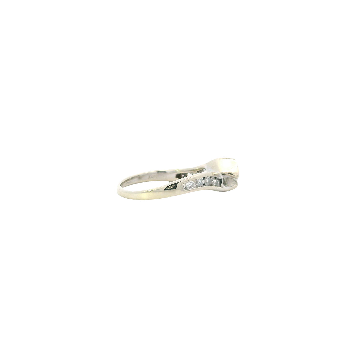 14K White Gold Diamond Womens Ring - 0.49ct