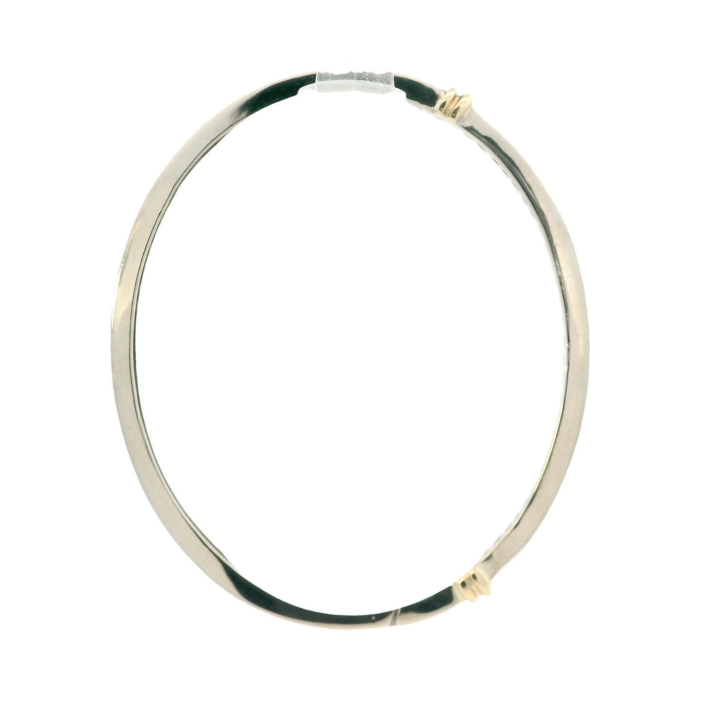 14K White & Yellow Gold Diamond Bangle - 1.50ct