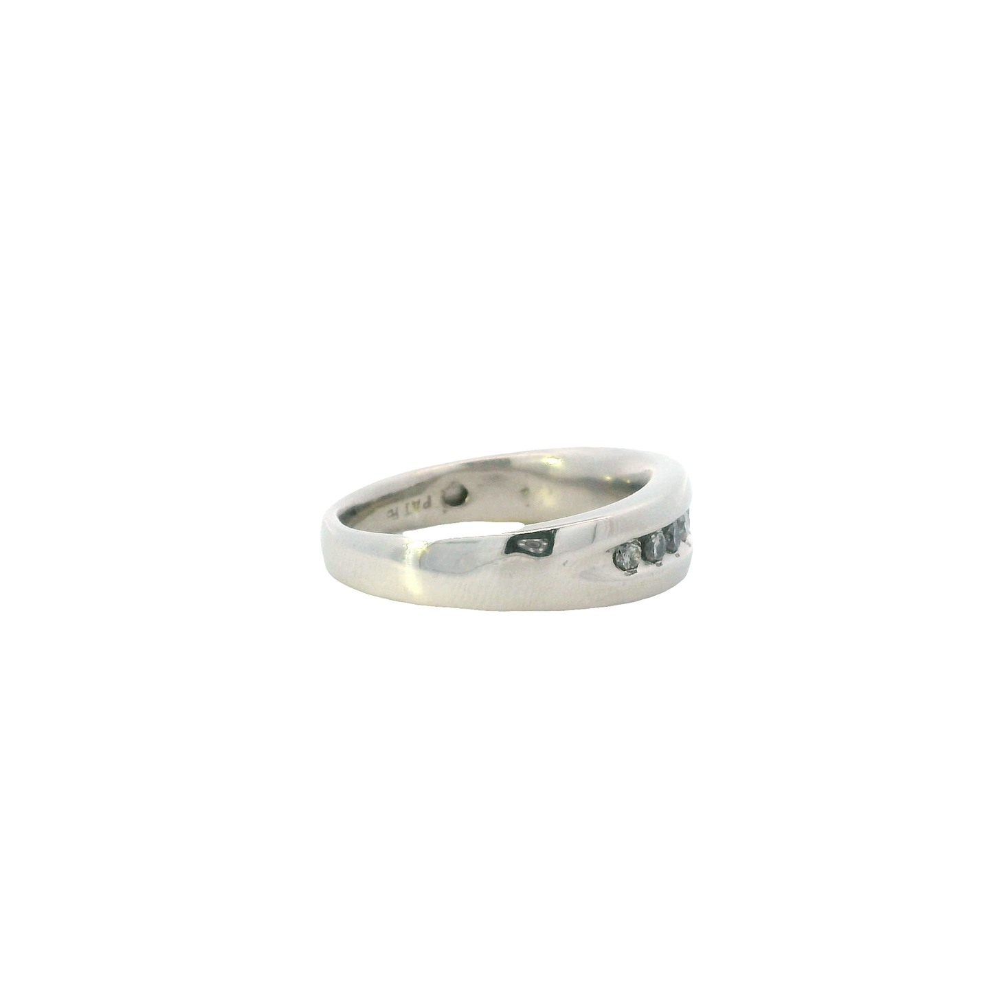 Platinum Diamond Men's Ring - 0.53ct