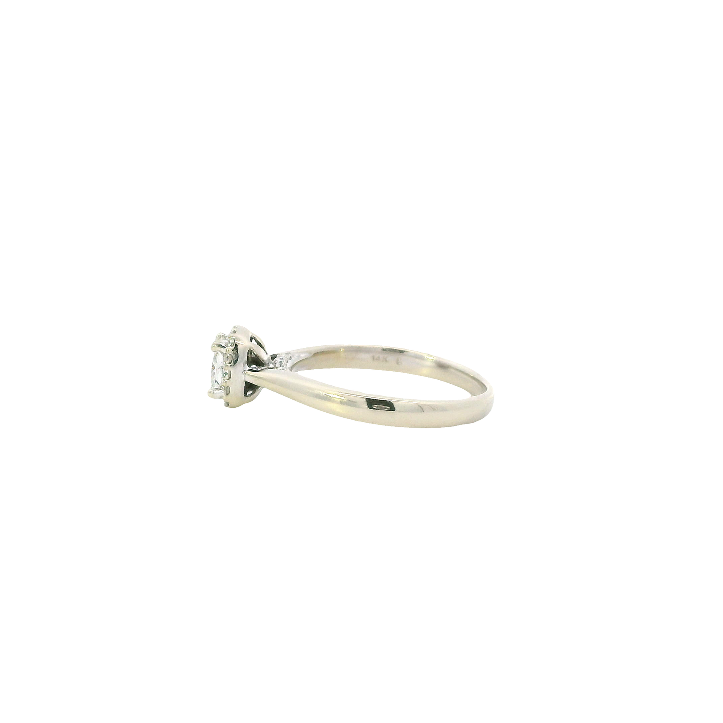 14K White Gold Diamond Ring - 0.80ct