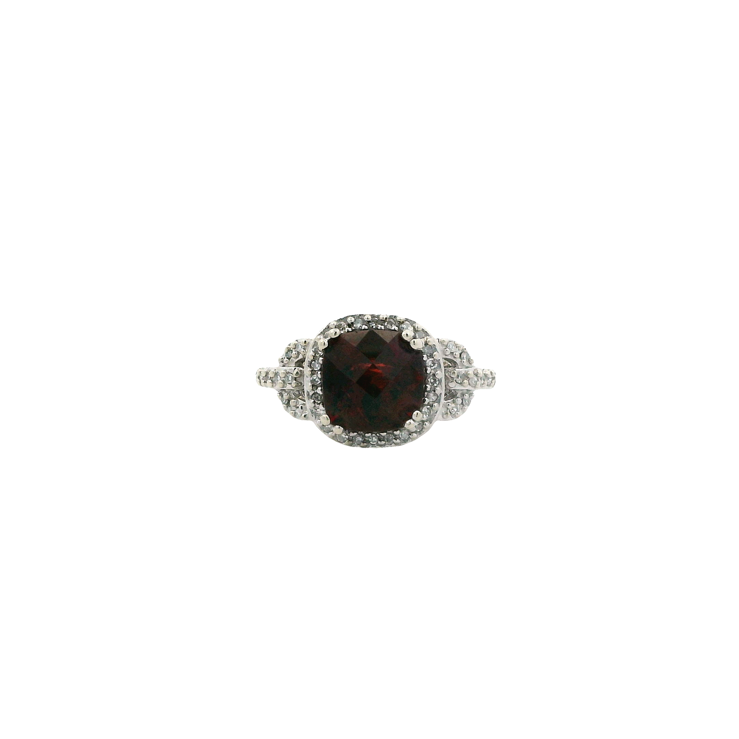 10K White Gold Diamond Ring - 0.08ct