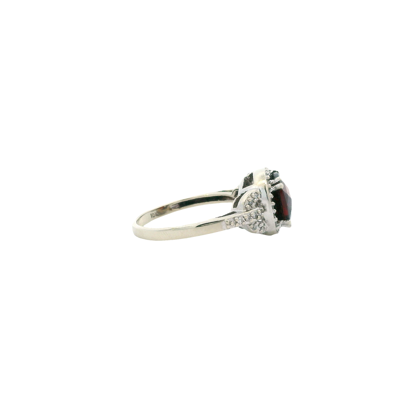 10K White Gold Diamond Ring - 0.08ct