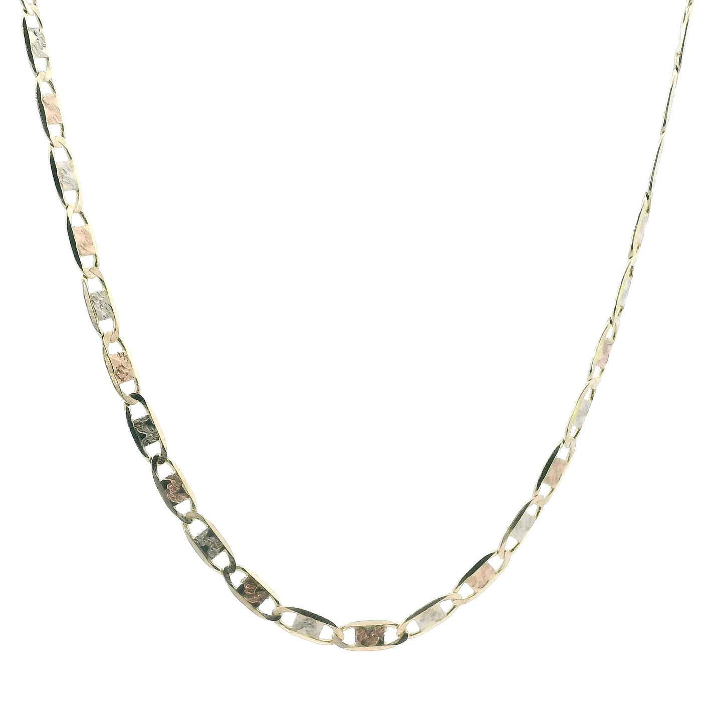 10K Tri Color Gold 17" Valentino Chain