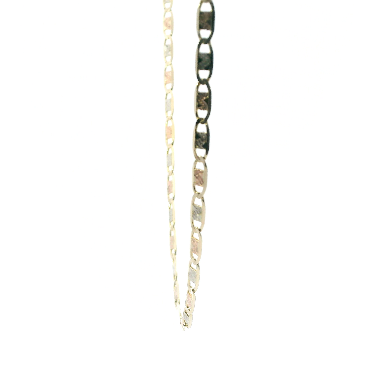 10K Tri Color Gold 17" Valentino Chain