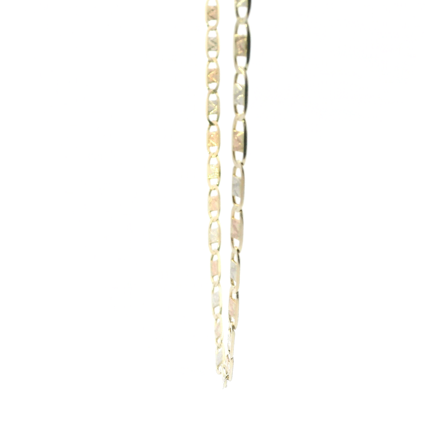 10K Tri Color Gold 17" Valentino Chain