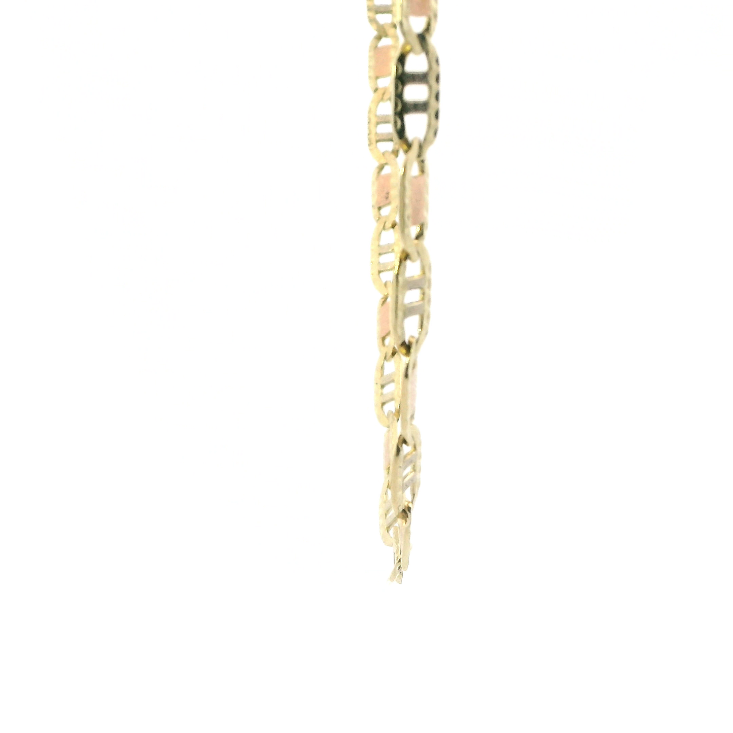 14K Tri Color Gold 21" Mariner Chain