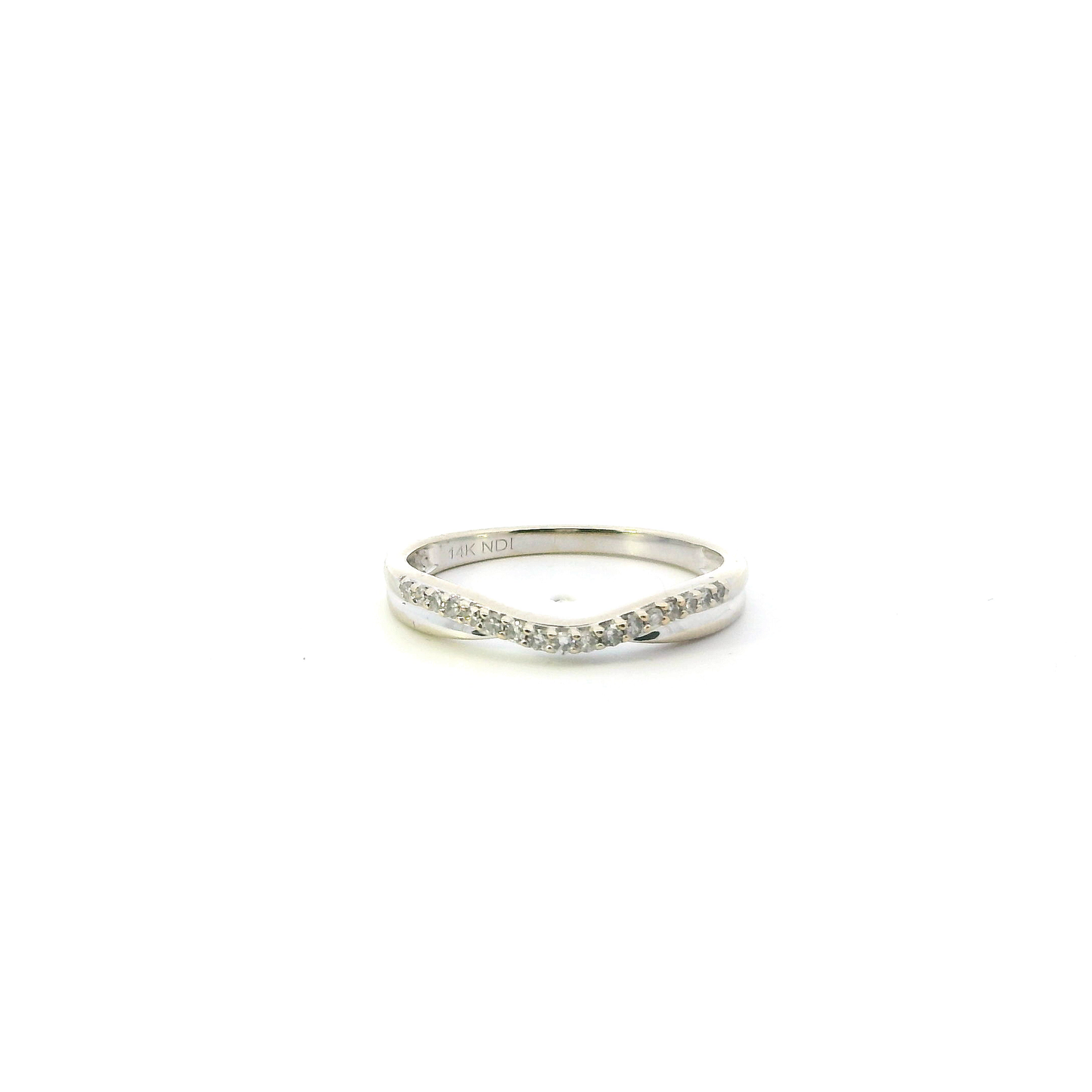 14K White Gold Diamond Womens Ring - 0.11ct