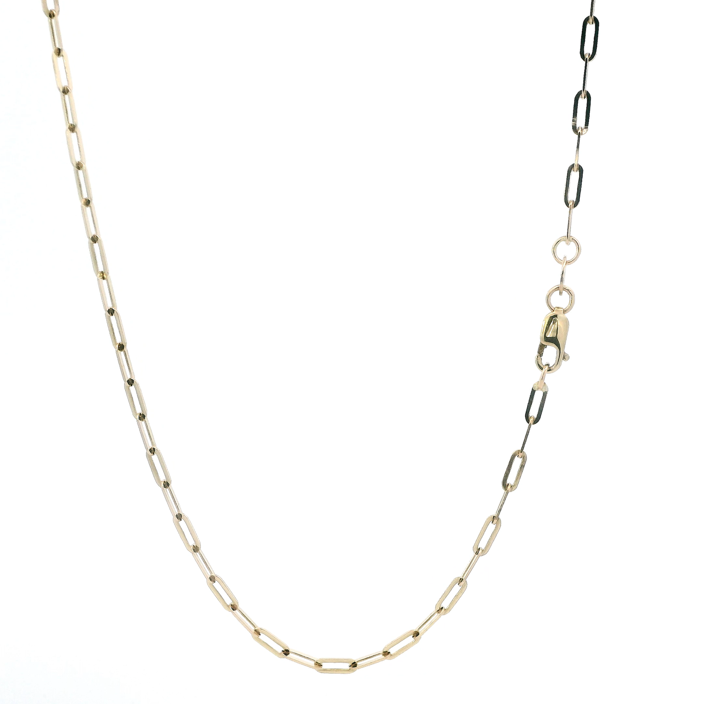 14K Yellow Gold 24" Paper Clip Chain