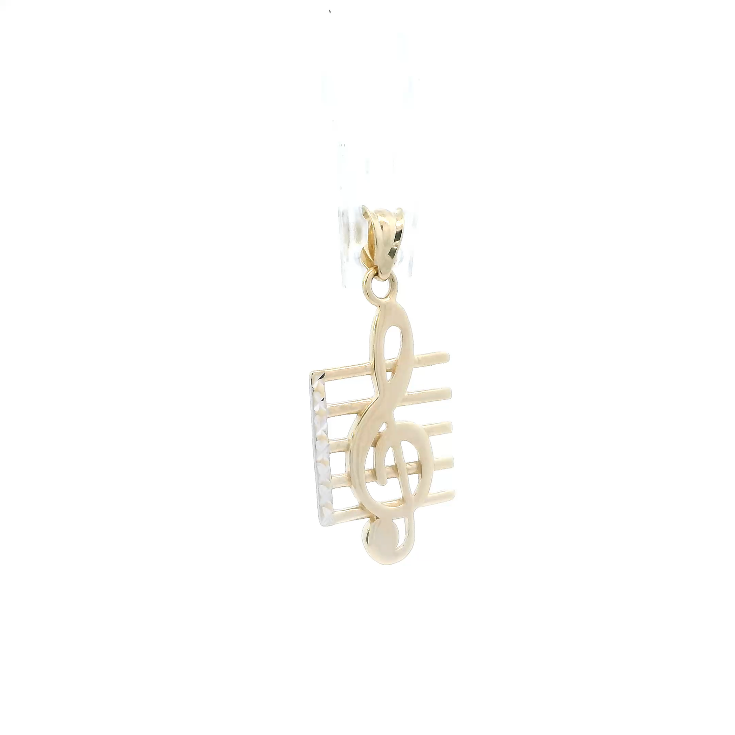 14K Yellow Gold Music Note Pendant