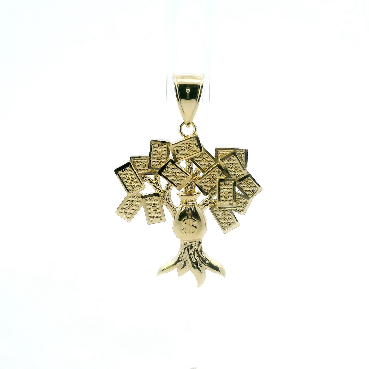 10K Yellow Gold Money Tree Pendant