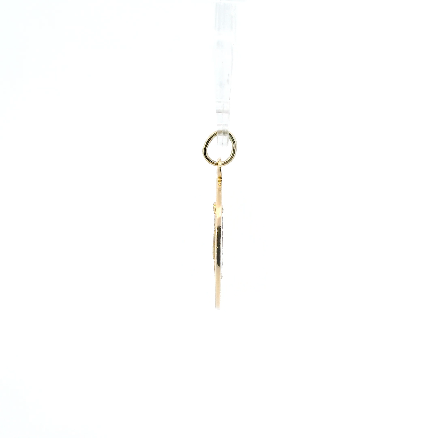 14K Yellow Round Religious Figure Pendant