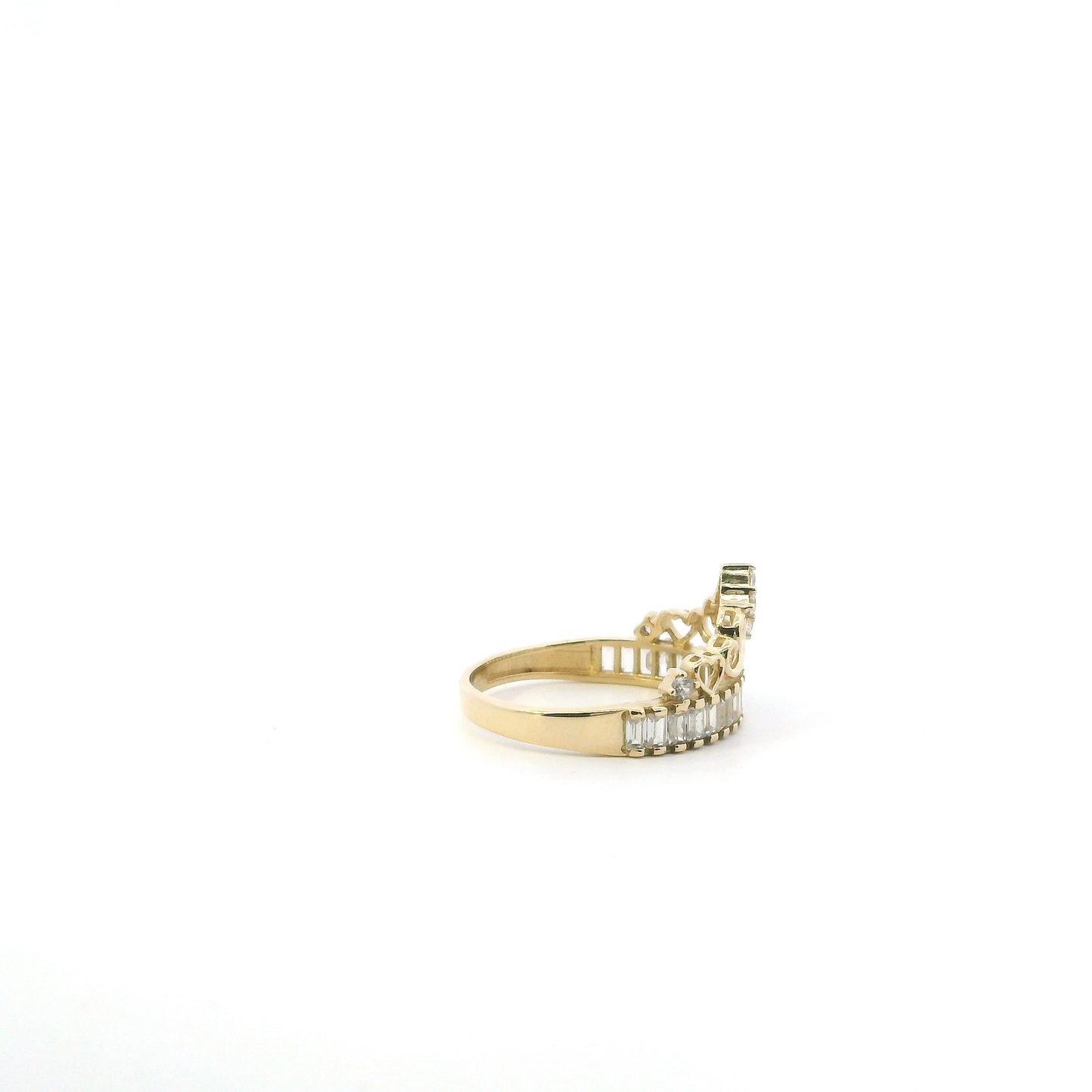 14K Yellow Gold Crown Ring
