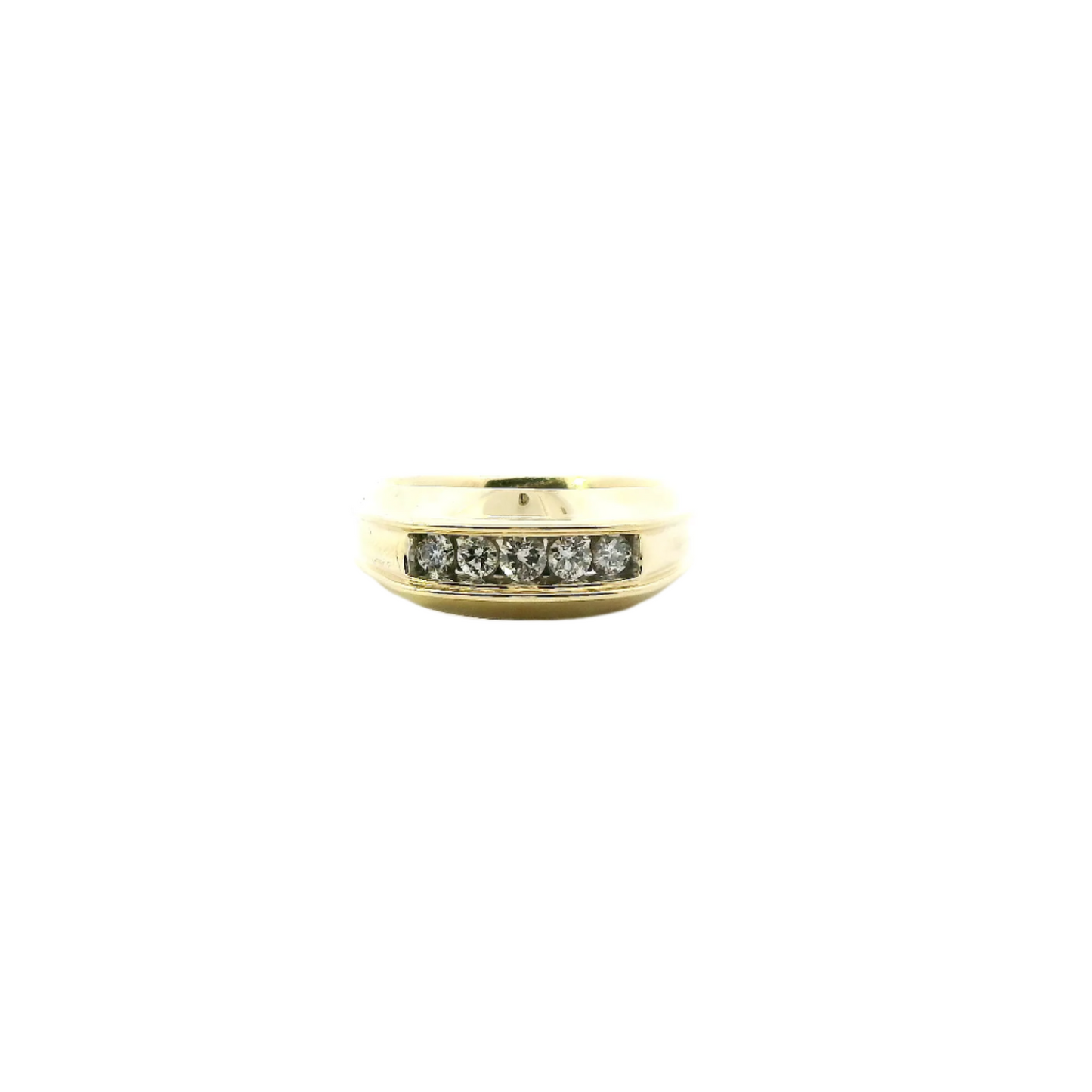 10K Yellow Gold Diamond Mens Ring -0.50ct