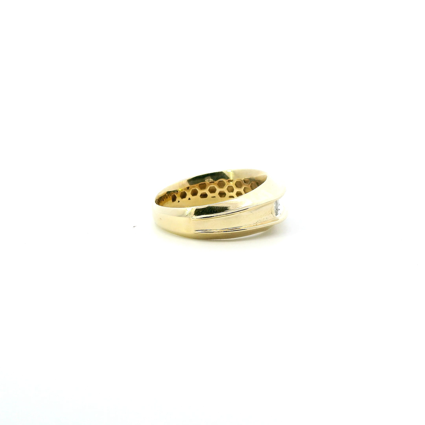 10K Yellow Gold Diamond Mens Ring -0.50ct