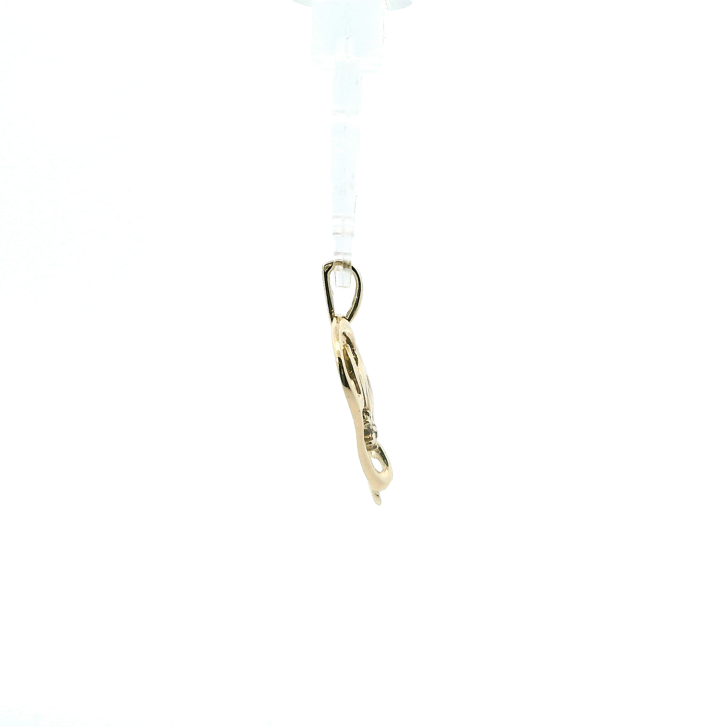 10K Yellow Gold "Mom" Heart Pendant