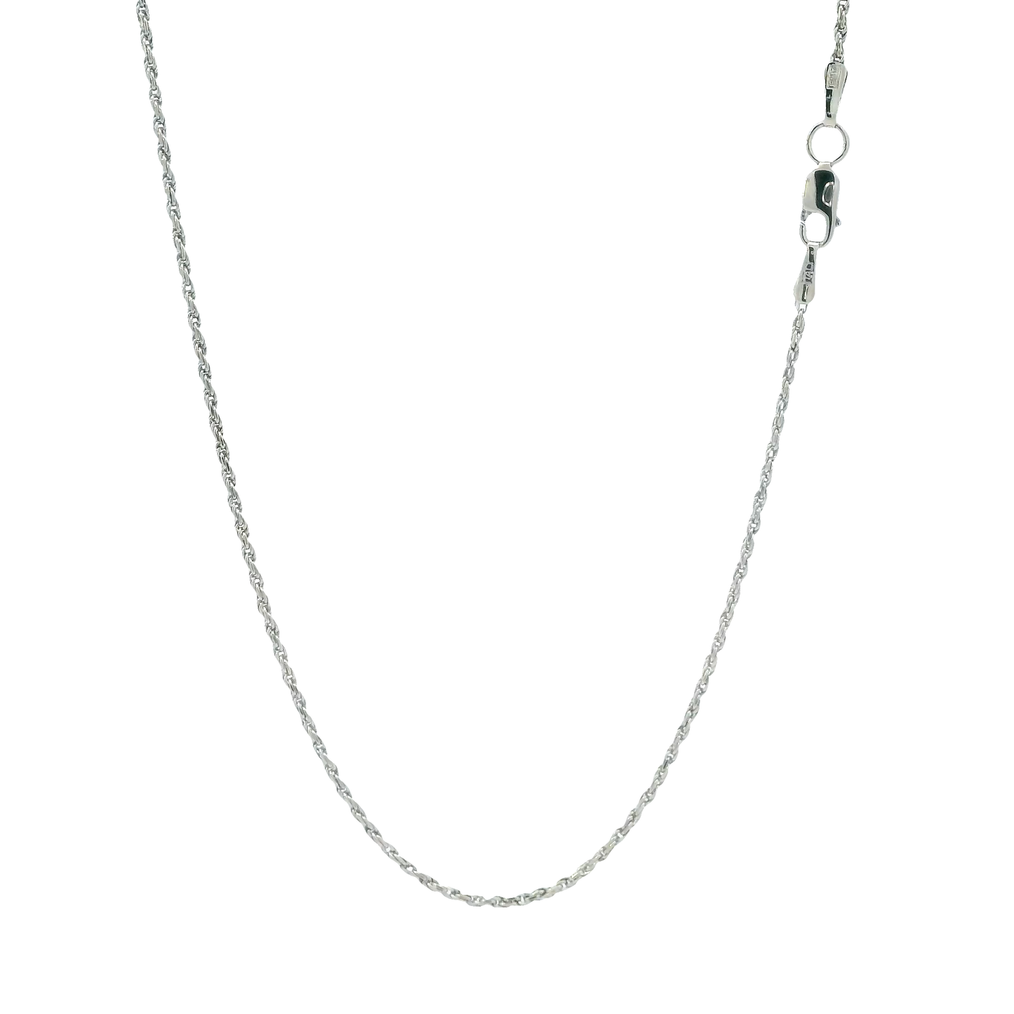 14K White Gold 20.5" Rope Chain