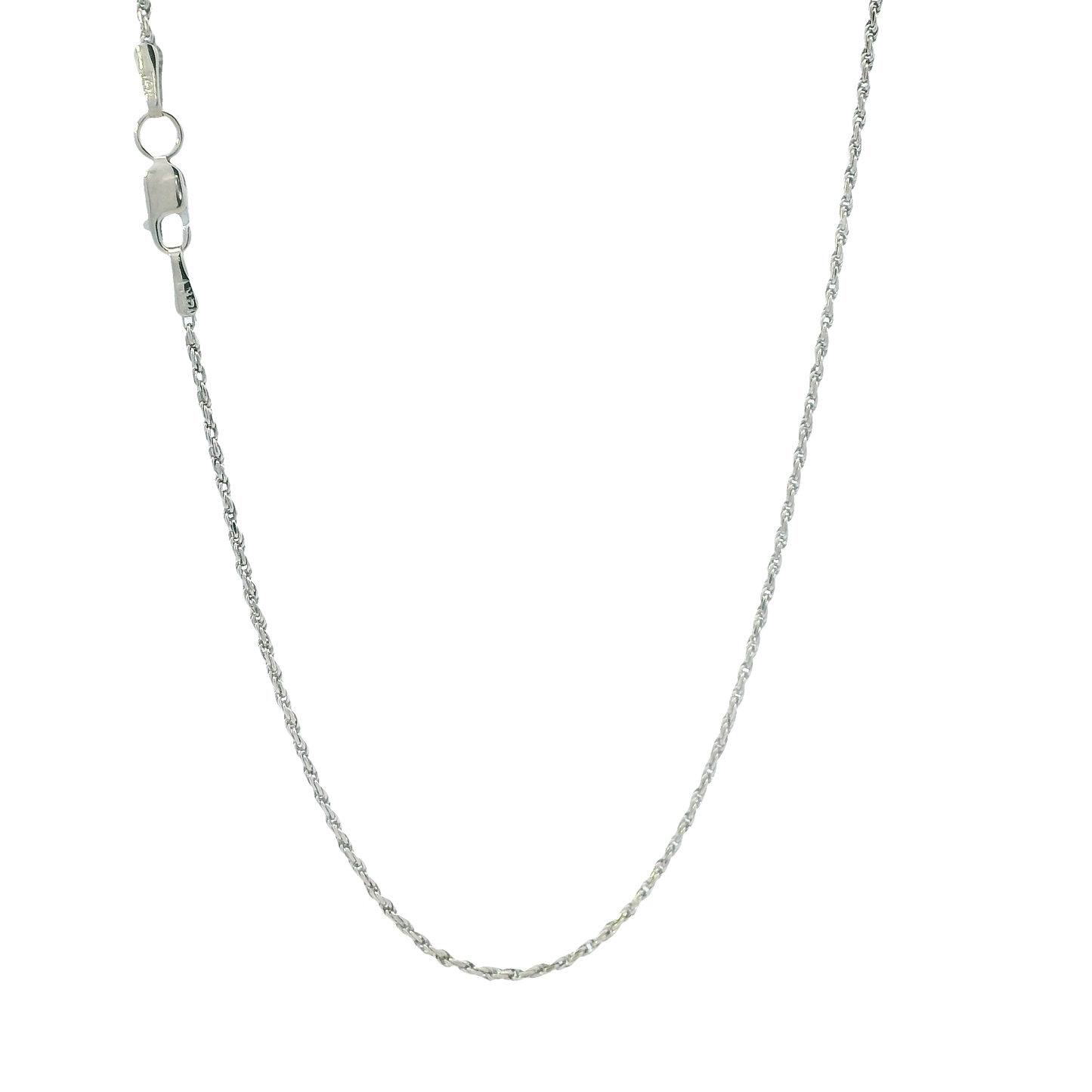 14K White Gold 20.5" Rope Chain